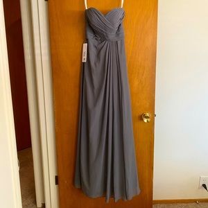 Azazie Arabella Allure Bridesmaid Dress (Steel Grey & NWT)